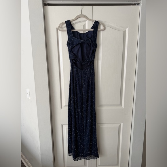 Vintage 90s navy beaded dress - Picture 3 of 8